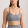 Reggiseno sportivo FlexiRib con scollo rotondo in grigio melange Reggiseno sportivo FlexiRib con scollo rotondo in grigio melange