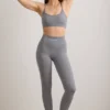 Reggiseno sportivo FlexiRib con scollo rotondo in grigio melange Reggiseno sportivo FlexiRib con scollo rotondo in grigio melange