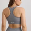 Reggiseno sportivo FlexiRib con spalline larghe in grigio melange Reggiseno sportivo FlexiRib con spalline larghe in grigio melange