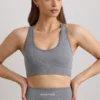 Reggiseno sportivo FlexiRib con spalline larghe in grigio melange Reggiseno sportivo FlexiRib con spalline larghe in grigio melange