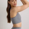 Reggiseno sportivo FlexiRib con spalline larghe in grigio melange Reggiseno sportivo FlexiRib con spalline larghe in grigio melange