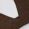 Reggiseno sportivo in jersey spazzolato con scollo a V in Pecan Marl Reggiseno sportivo in jersey spazzolato con scollo a V in Pecan Marl