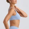 Reggiseno sportivo monospalla in blu slavato Reggiseno sportivo monospalla in blu slavato