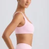 Reggiseno sportivo monospalla in rosa ghiaccio slavato Reggiseno sportivo monospalla in rosa ghiaccio slavato
