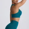 Reggiseno sportivo senza cuciture con dorso a T Super Sculpt in verde acqua Reggiseno sportivo senza cuciture con dorso a T Super Sculpt in verde acqua