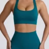 Reggiseno sportivo senza cuciture con dorso a T Super Sculpt in verde acqua Reggiseno sportivo senza cuciture con dorso a T Super Sculpt in verde acqua