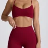 Reggiseno sportivo senza cuciture con incrocio sulla schiena Super Sculpt in bordeaux Reggiseno sportivo senza cuciture con incrocio sulla schiena Super Sculpt in bordeaux