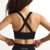 Reggiseno sportivo senza cuciture con spalline incrociate Super Sculpt in nero Reggiseno sportivo senza cuciture con spalline incrociate Super Sculpt in nero