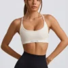 Reggiseno sportivo senza cuciture e senza schienale Super Sculpt in bianco Reggiseno sportivo senza cuciture e senza schienale Super Sculpt in bianco