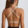 Reggiseno sportivo senza cuciture e senza schienale Super Sculpt in bianco Reggiseno sportivo senza cuciture e senza schienale Super Sculpt in bianco