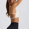 Reggiseno sportivo senza cuciture e senza schienale Super Sculpt in bianco Reggiseno sportivo senza cuciture e senza schienale Super Sculpt in bianco