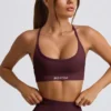 Reggiseno sportivo senza cuciture e senza schienale Super Sculpt in bordeaux Reggiseno sportivo senza cuciture e senza schienale Super Sculpt in bordeaux