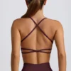 Reggiseno sportivo senza cuciture e senza schienale Super Sculpt in bordeaux Reggiseno sportivo senza cuciture e senza schienale Super Sculpt in bordeaux