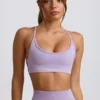 Reggiseno sportivo senza cuciture e senza schienale Super Sculpt in lilla tenue Reggiseno sportivo senza cuciture e senza schienale Super Sculpt in lilla tenue
