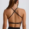Reggiseno sportivo senza cuciture e senza schienale Super Sculpt in nero Reggiseno sportivo senza cuciture e senza schienale Super Sculpt in nero