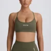Reggiseno sportivo senza cuciture e senza schienale Super Sculpt in verde chiaro Reggiseno sportivo senza cuciture e senza schienale Super Sculpt in verde chiaro