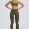 Reggiseno sportivo senza cuciture e senza schienale Super Sculpt in verde chiaro Reggiseno sportivo senza cuciture e senza schienale Super Sculpt in verde chiaro