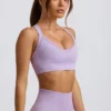 Reggiseno sportivo senza cuciture Super Sculpt con incrocio sulla schiena in lilla tenue Reggiseno sportivo senza cuciture Super Sculpt con incrocio sulla schiena in lilla tenue