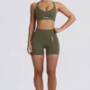 Reggiseno sportivo senza cuciture Super Sculpt con incrocio sulla schiena in verde chiaro Reggiseno sportivo senza cuciture Super Sculpt con incrocio sulla schiena in verde chiaro