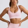 Reggiseno sportivo senza cuciture Super Sculpt con spalline incrociate in rosa cipria Reggiseno sportivo senza cuciture Super Sculpt con spalline incrociate in rosa cipria