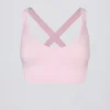 Reggiseno sportivo senza cuciture Super Sculpt con spalline incrociate in rosa cipria Reggiseno sportivo senza cuciture Super Sculpt con spalline incrociate in rosa cipria