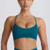 Reggiseno sportivo senza cuciture Super Sculpt con spalline incrociate sul retro in verde acqua Reggiseno sportivo senza cuciture Super Sculpt con spalline incrociate sul retro in verde acqua