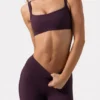 Reggiseno sportivo Soft Active con cuciture a vista in color prugna Reggiseno sportivo Soft Active con cuciture a vista in color prugna
