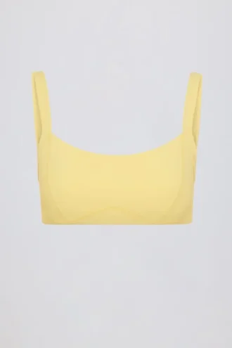 Reggiseno sportivo Soft Active con cuciture a vista in giallo limone Reggiseno sportivo Soft Active con cuciture a vista in giallo limone