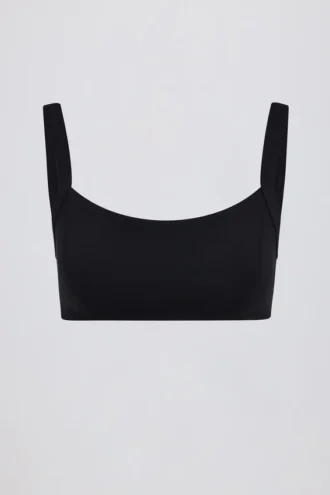 Reggiseno sportivo Soft Active con cuciture a vista in nero
