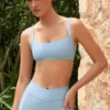 Reggiseno sportivo Soft Active con cuciture a vista in Sky Reggiseno sportivo Soft Active con cuciture a vista in Sky