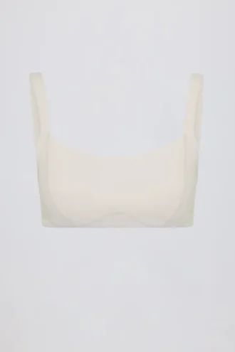 Reggiseno sportivo Soft Active con cuciture sagomate in color crema