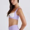 Reggiseno sportivo Soft Active con dettaglio intrecciato sul davanti in lilla Reggiseno sportivo Soft Active con dettaglio intrecciato sul davanti in lilla