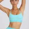 Reggiseno sportivo Soft Active con incrocio sulla schiena in acquamarina Reggiseno sportivo Soft Active con incrocio sulla schiena in acquamarina