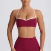 Reggiseno sportivo Soft Active con scollo a cuore in bordeaux Reggiseno sportivo Soft Active con scollo a cuore in bordeaux
