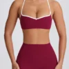 Reggiseno sportivo Soft Active con scollo a cuore in bordeaux Reggiseno sportivo Soft Active con scollo a cuore in bordeaux