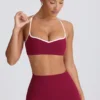 Reggiseno sportivo Soft Active con scollo a cuore in bordeaux Reggiseno sportivo Soft Active con scollo a cuore in bordeaux