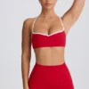 Reggiseno sportivo Soft Active con scollo a cuore in rosso acceso