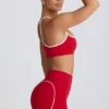 Reggiseno sportivo Soft Active con scollo a cuore in rosso acceso