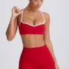 Reggiseno sportivo Soft Active con scollo a cuore in rosso acceso
