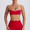 Reggiseno sportivo Soft Active con scollo a cuore in rosso acceso