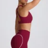 Reggiseno sportivo Soft Active con scollo a V in bordeaux