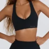 Reggiseno sportivo Soft Active con scollo a V in nero