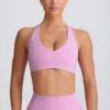 Reggiseno sportivo Soft Active con scollo a V in rosa antico Reggiseno sportivo Soft Active con scollo a V in rosa antico