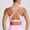Reggiseno sportivo Soft Active con scollo a V in rosa baby Reggiseno sportivo Soft Active con scollo a V in rosa baby