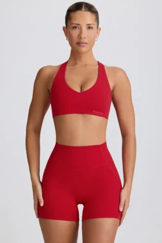 Reggiseno sportivo Soft Active con scollo a V in rosso acceso