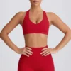 Reggiseno sportivo Soft Active con scollo a V in rosso acceso