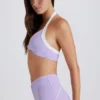 Reggiseno sportivo Soft Active con scollo all’americana e parte anteriore intrecciata in lilla