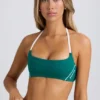 Reggiseno sportivo Soft Active con scollo rotondo in verde Varsity