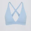 Reggiseno sportivo Soft Active con spalline incrociate in azzurro