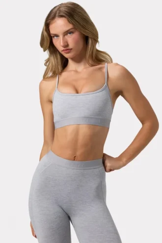 Reggiseno sportivo Soft Active con spalline incrociate in grigio melange